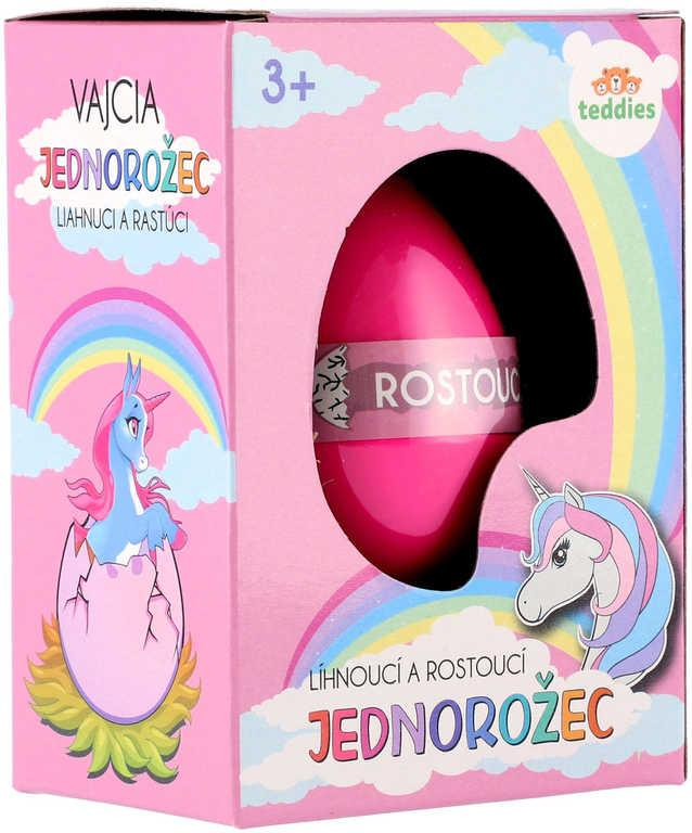 Vejce jednorožec 6cm zvířátko ve vejci rostoucí a líhnoucí se ve vodě