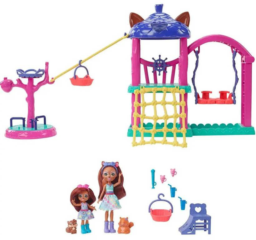 MATTEL Enchantimals hřiště herní set 2 panenky se zvířátky a doplňky
