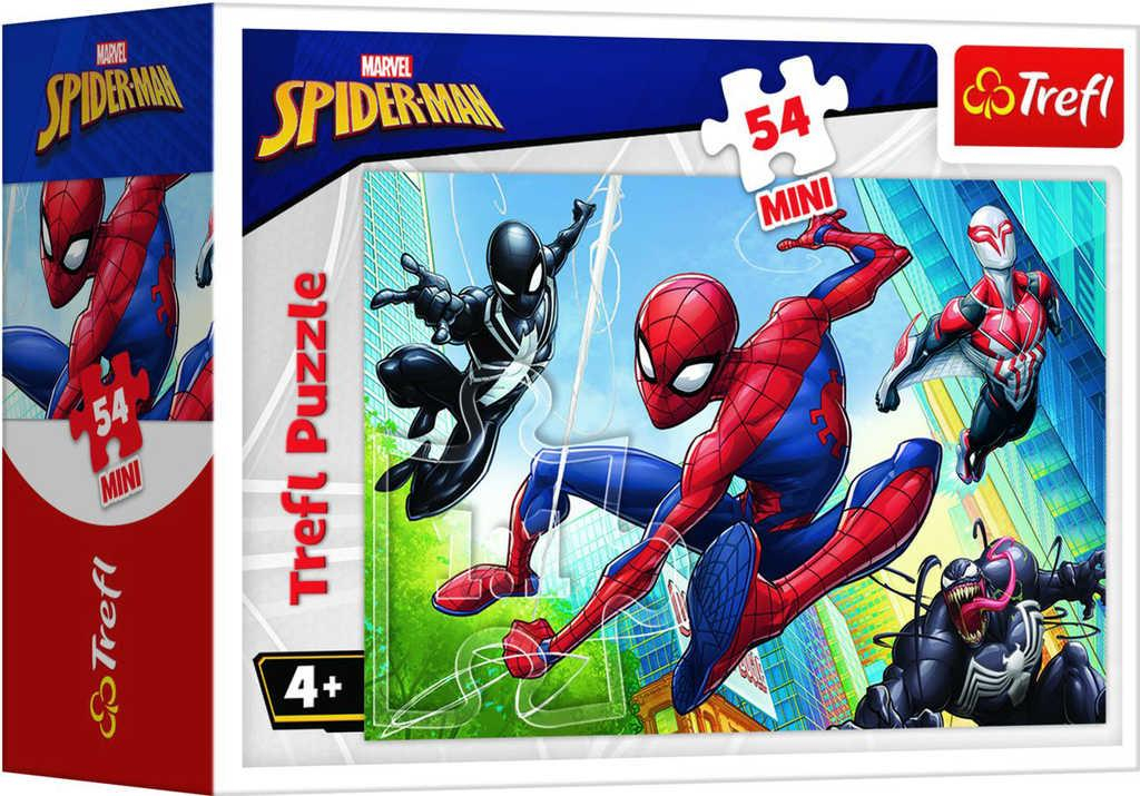 TREFL PUZZLE Spiderman Proti padouchům mini 20x13cm 54 dílků 4 druhy