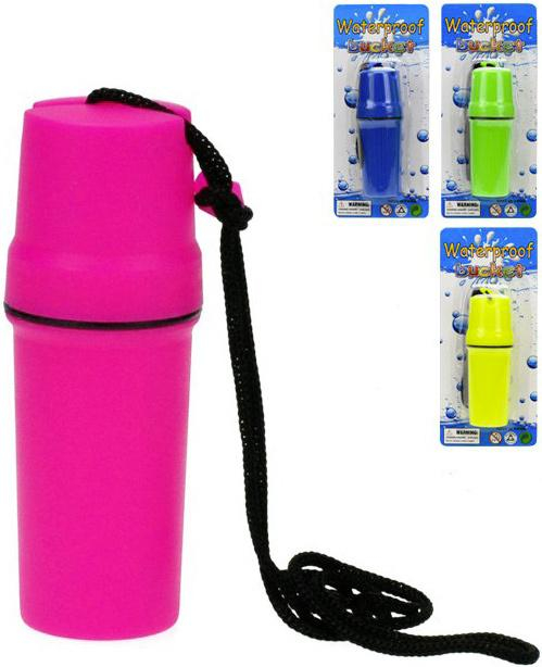 Pokladnička na krk 11cm vodotěsná peněženka 4 barvy plast na kartě