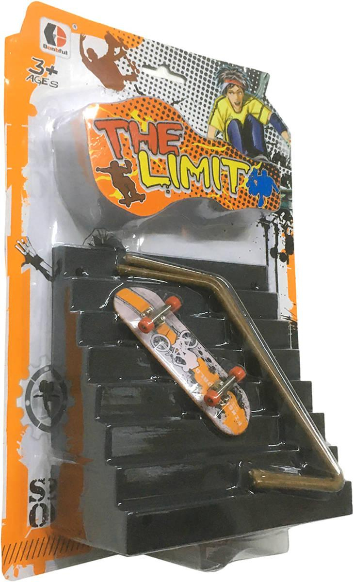 Skateboard prstový fingerboard herní set s rampou a nástroji na kartě