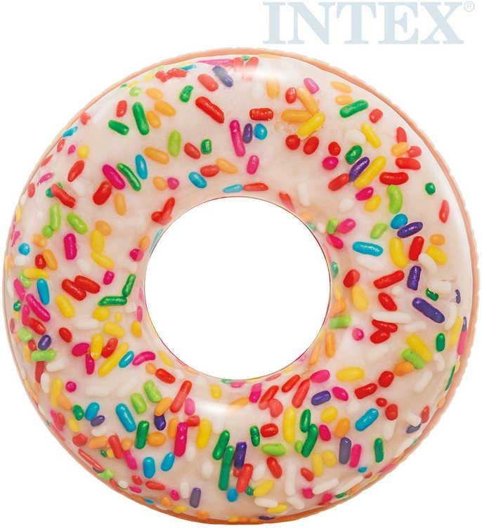 INTEX Kruh plavací donut barevný 114cm nafukovací dětské kolo do vody 56263