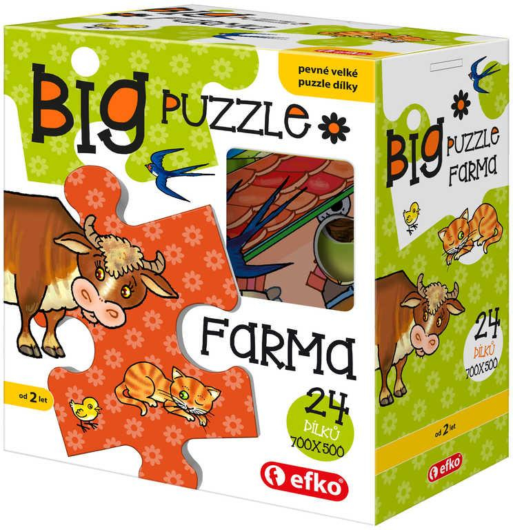 EFKO Baby Puzzle BIG Farma velké dílky skládačka set 24 dílků 68x47cm v krabici