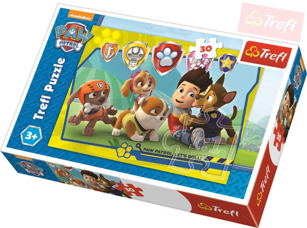 TREFL Puzzle Ryder a přátelé Paw Patrol 27x20cm 30 dílků skládačka v krabici