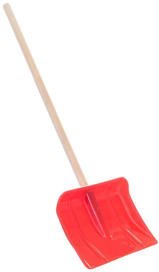 DŘEVO Lopata pro děti na sníh 87cm hráblo červené plast/dřevo
