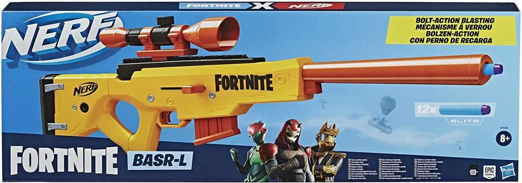 HASBRO NERF Fortnite Basr-L set žlutý blaster + 12 šipek Elite