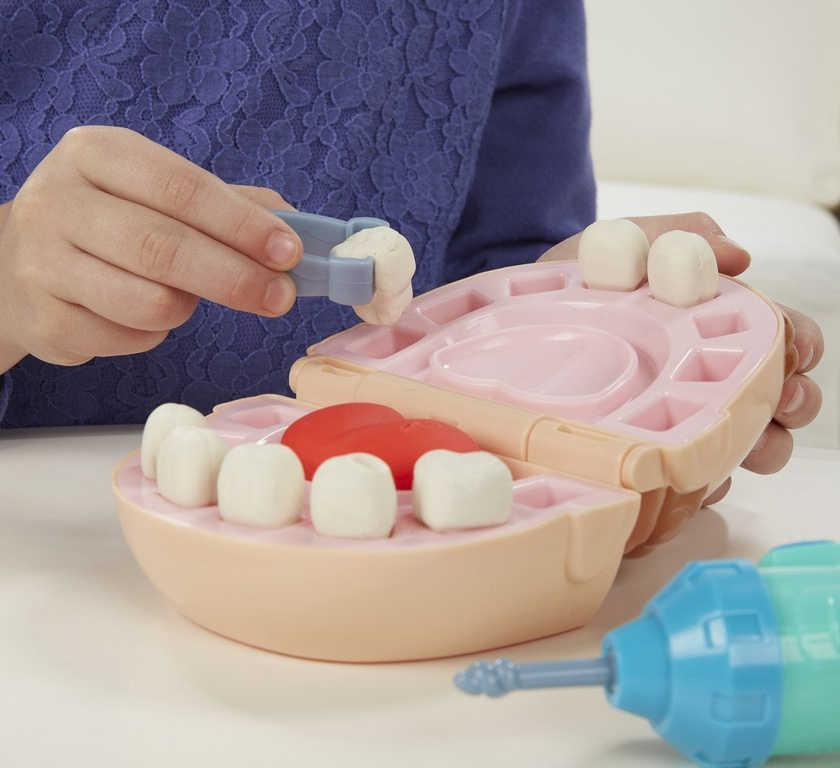 HASBRO PLAY-DOH Modelína Zubař set s vrtačkou na baterie a doplňky