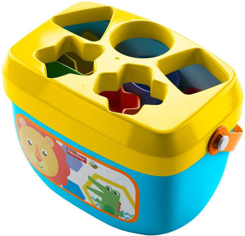 FISHER PRICE Baby moje první vkládačka set kyblík + 10 kostek plast pro miminko
