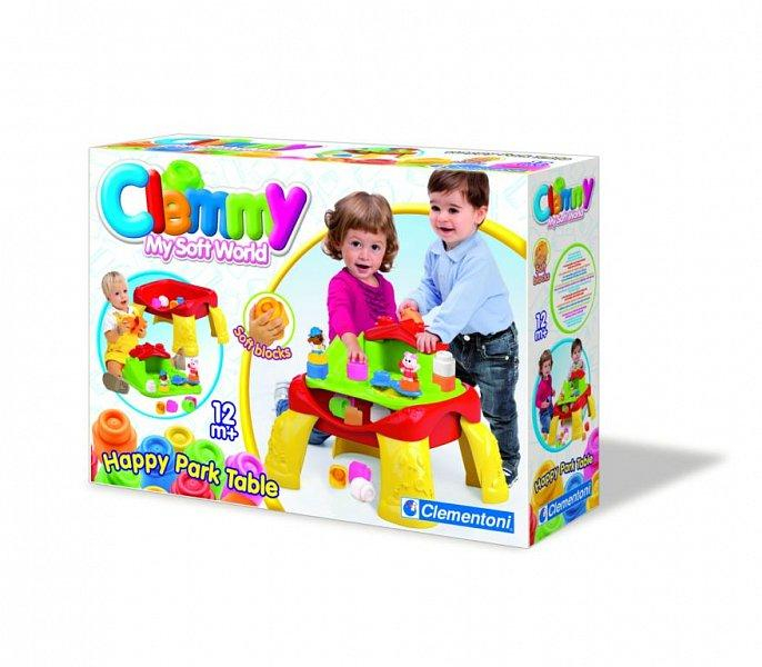 Clemmy baby - Veselý hrací stolek s kostkami a zvířátky (12 částí)
