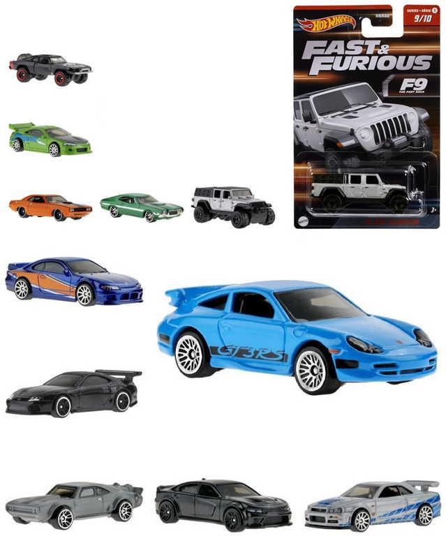 MATTEL HOT WHEELS Auto tématické Rychle a zběsile různé druhy angličák kov