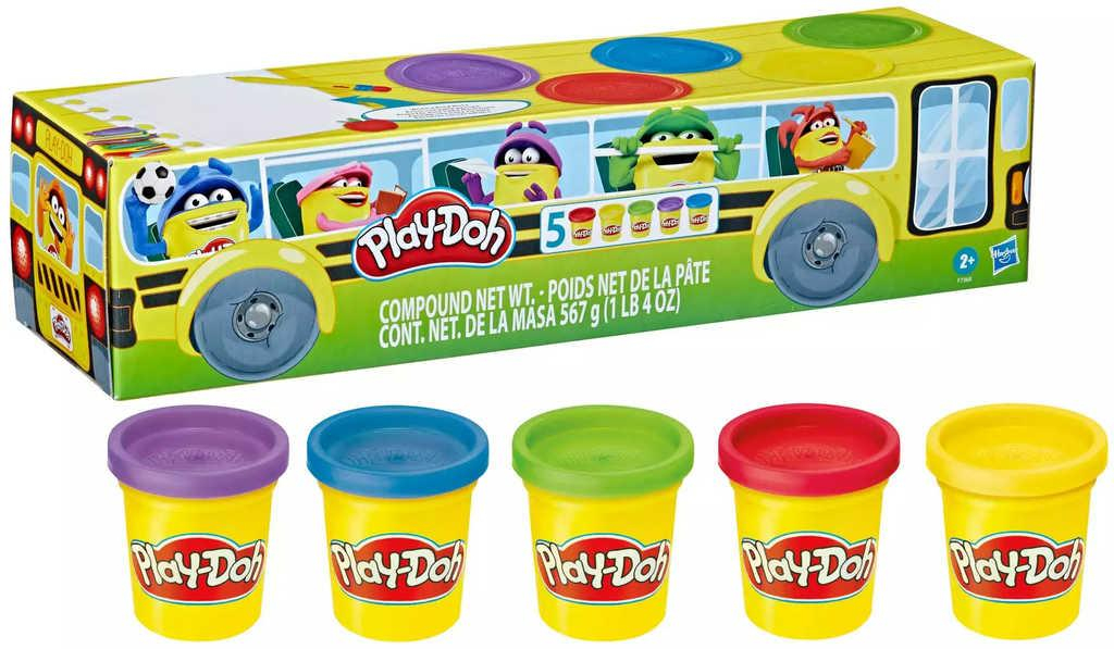HASBRO PLAY-DOH Modelína zpátky do školy set 5 kelímků po 120g