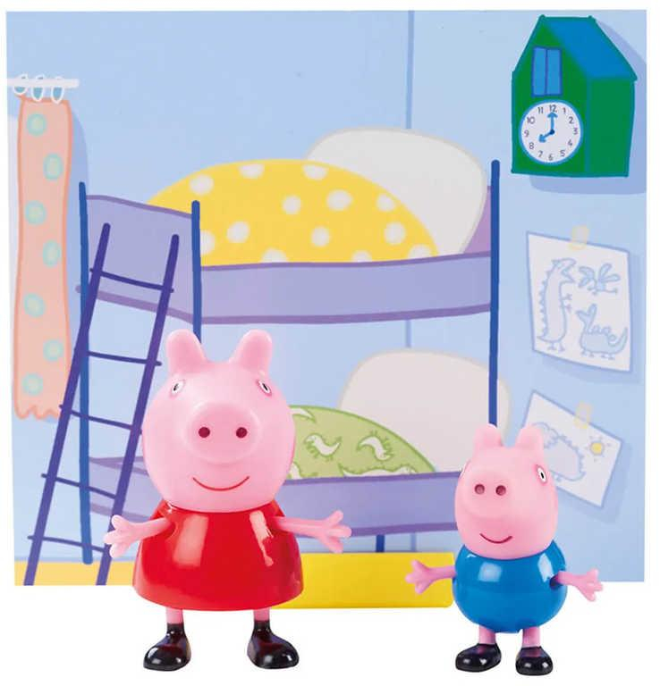 Prasátko Peppa Pig herní set 2 figurky s tématickým pozadím 3 druhy