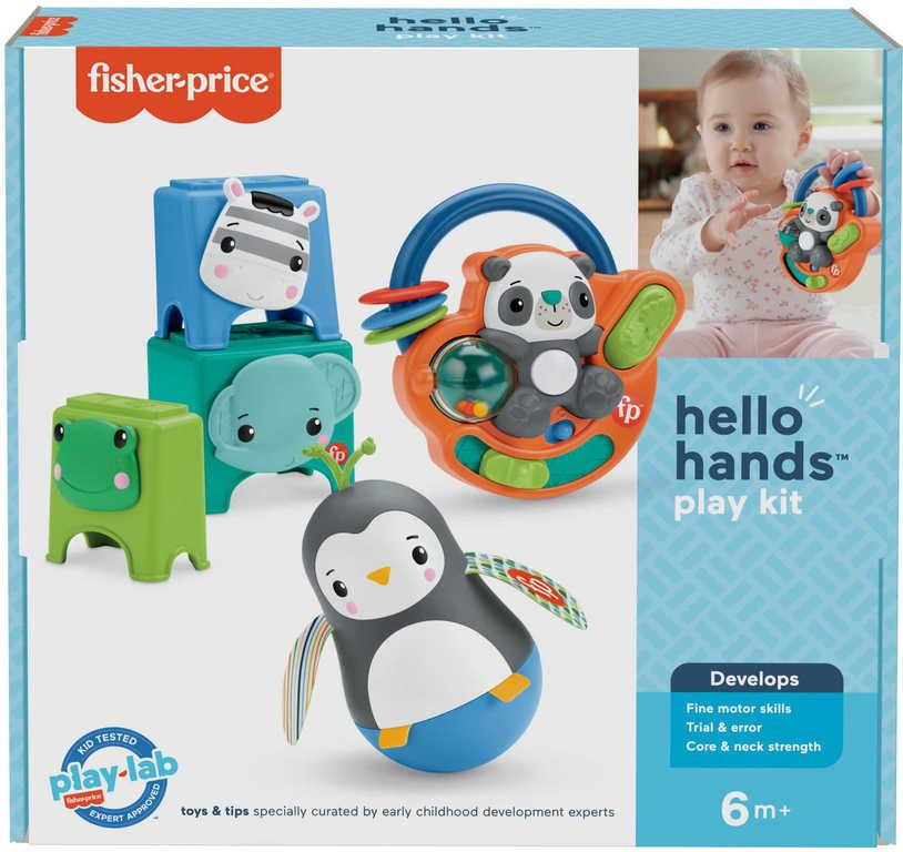 FISHER PRICE Baby Ahoj šikovnosti 3 zvířátka s aktivitami na baterie pro miminko Zvuk