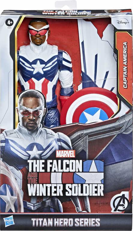 HASBRO DeLuxe figurka akční Captain America 30cm Titan Hero Series plast