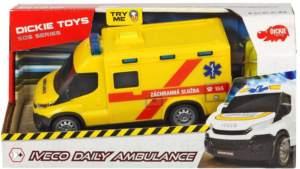 DICKIE Auto ambulance Iveco záchranná služba na baterie Světlo Zvuk CZ