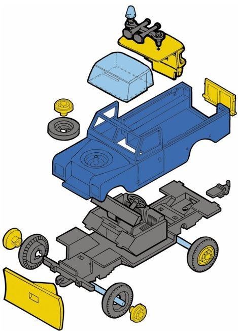 MONTI SYSTÉM 01 Auto Land Rover TECHNIC stavebnice MS01 0101-1