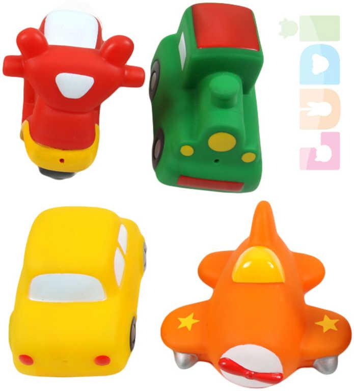 LUDI Hračky stříkací do koupele set baby dopravní prostředky 4ks do vody