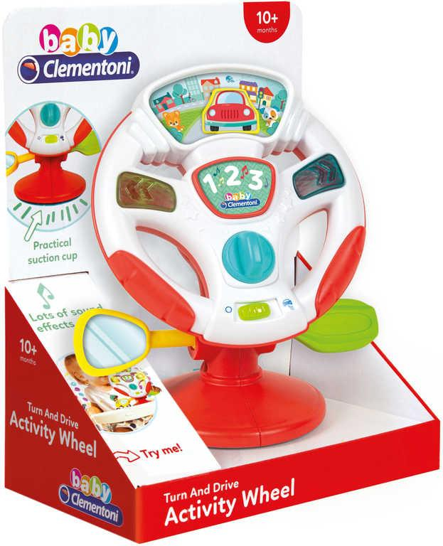CLEMENTONI Baby volant interaktivní s přísavkou na baterie LED Světlo Zvuk