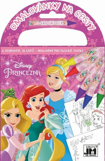 JIRI MODELS Omalovánky na cesty Disney Princezny set s voskovkami a držátkem