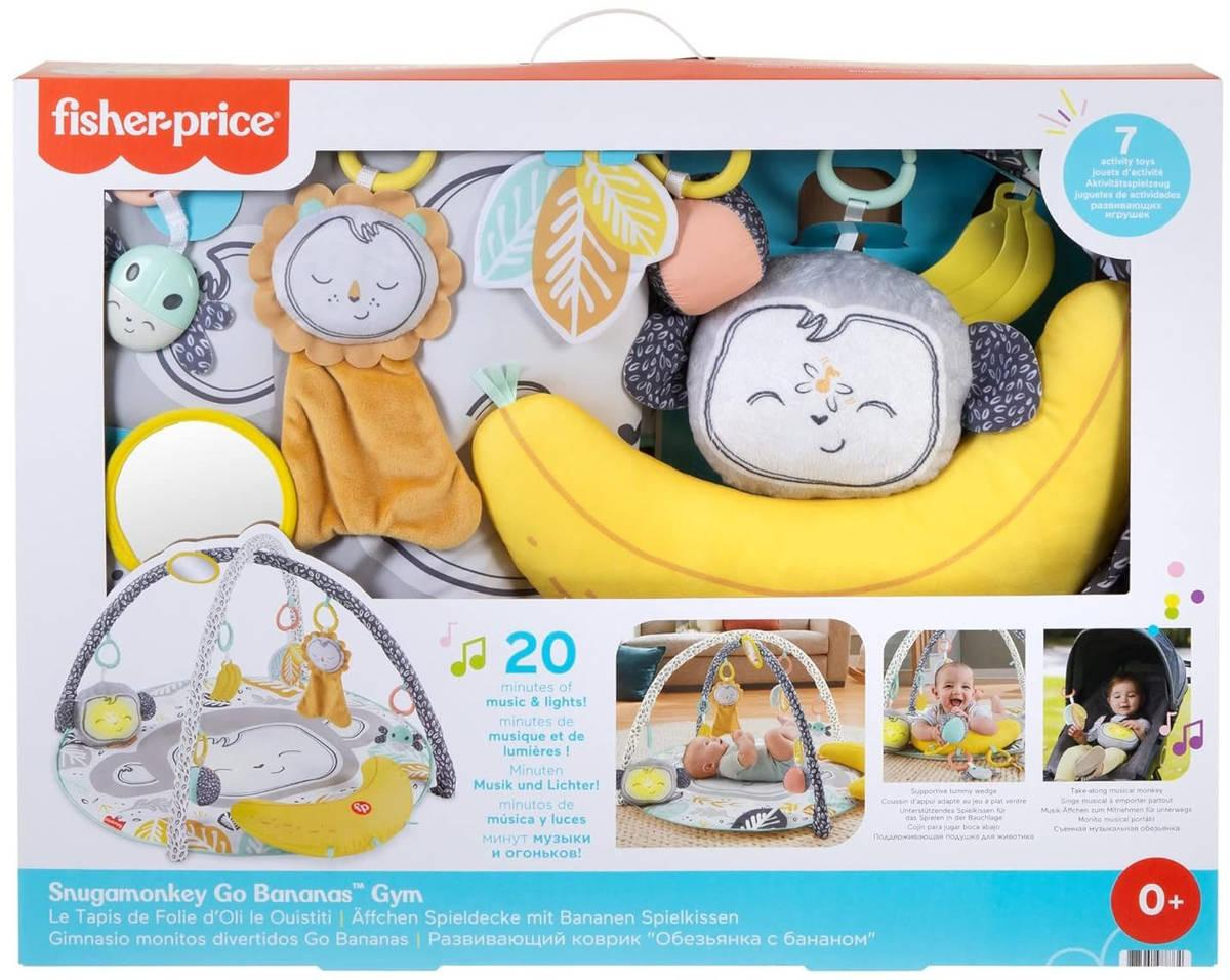 FISHER PRICE Baby hrací dečka Go Bananas na baterie Světlo Zvuk pro miminko