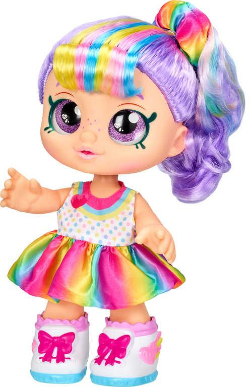 KINDI KIDS Panenka Rainbow Kate 30cm velké oči interaktivní herní set s doplňky