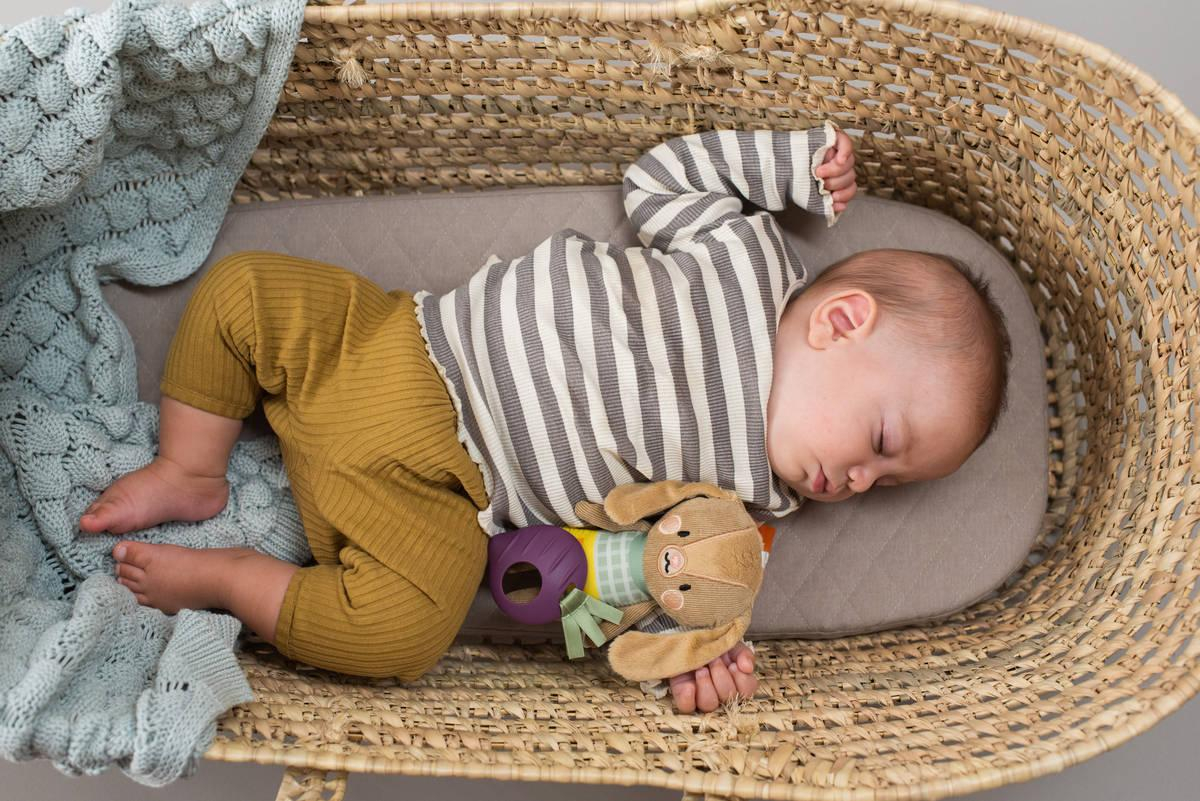 TAF TOYS PLYŠ Baby králíček Jenny závěsné chrastítko a kousátko pro miminko