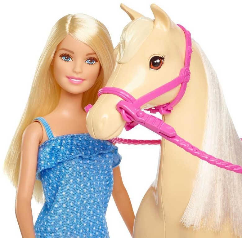 MATTEL BRB Panenka žokejka Barbie jezdecký set s koněm a doplňky