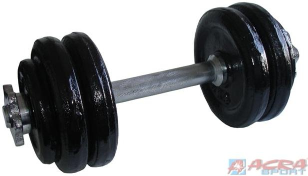ACRA Činka jednoruční set s kotouči nakládací 2 druhy 14kg