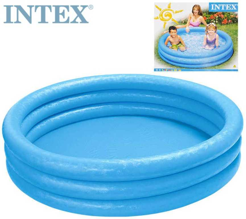 INTEX Bazén kulatý Crystal 147x33cm nafukovací modrý 3 komory 58426