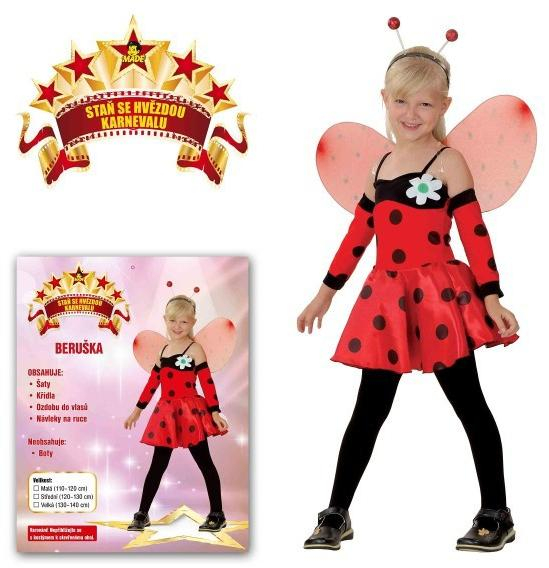 KARNEVAL Šaty BERUŠKA vel. M (120-130 cm) 5-9 let KOSTÝM