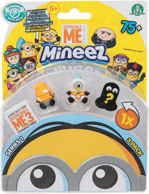 Figurky Mineez Mimoni 3 set 3ks Mimoňové různé druhy s překvapením plast