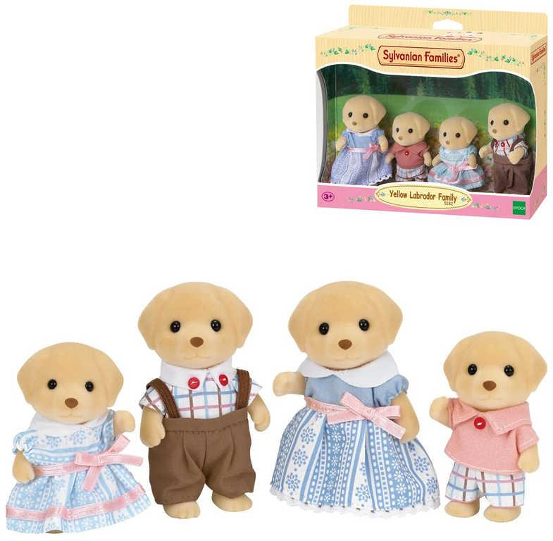 Sylvanian Families rodina žlutých labradorů set 4 figurky psí rodinka v krabici