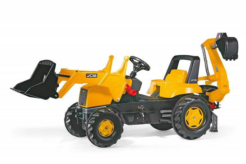 Šlapací traktor Rolly Junior JCB s předním i zadním nakladačem