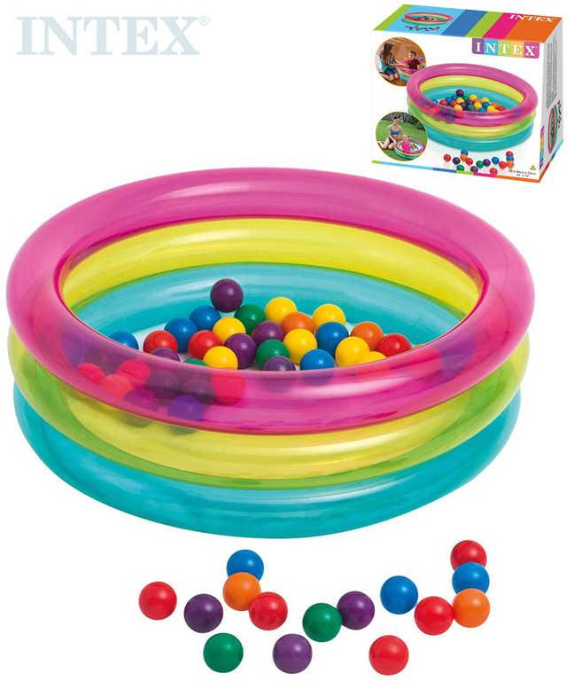 INTEX Baby bazén kulatý 86x25cm set se soft míčky 6,5cm 50ks 48674