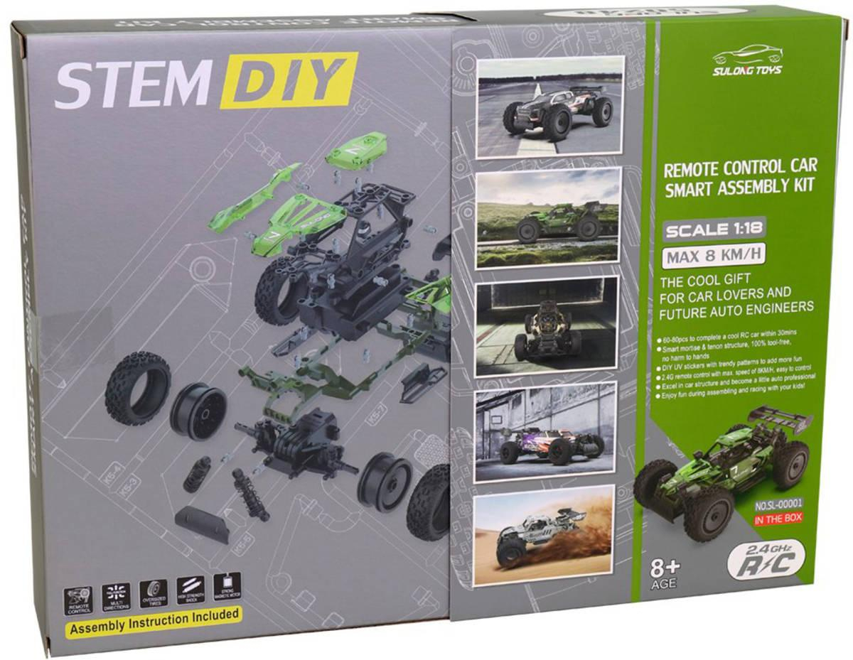RC Auto formule k sestavení 20cm na vysílačku 2,4GHz na baterie STAVEBNICE