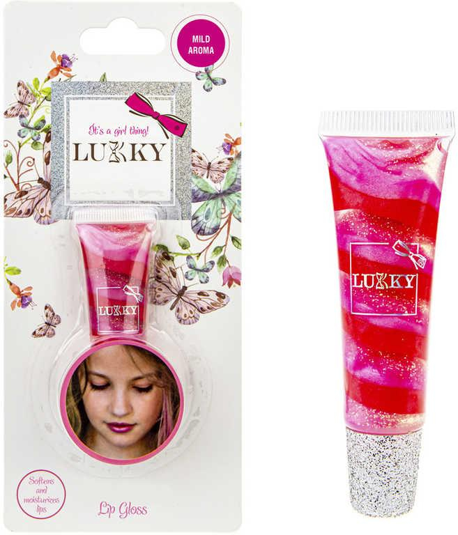 LUKKY Lesk na rty dětský aroma Jahodové suflé 13ml na kartě