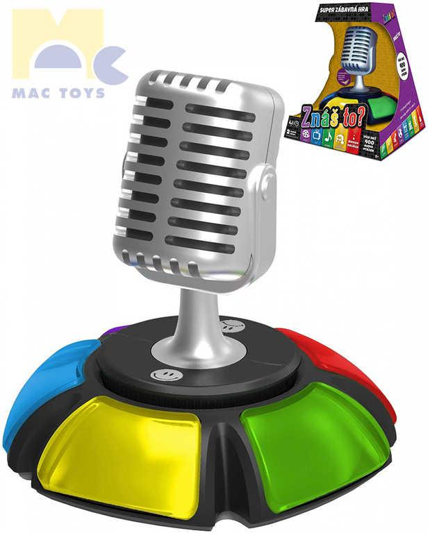 MAC TOYS HRA Vědomostní Znáš to? 400 otázek CZ mikrofon na baterie Zvuk