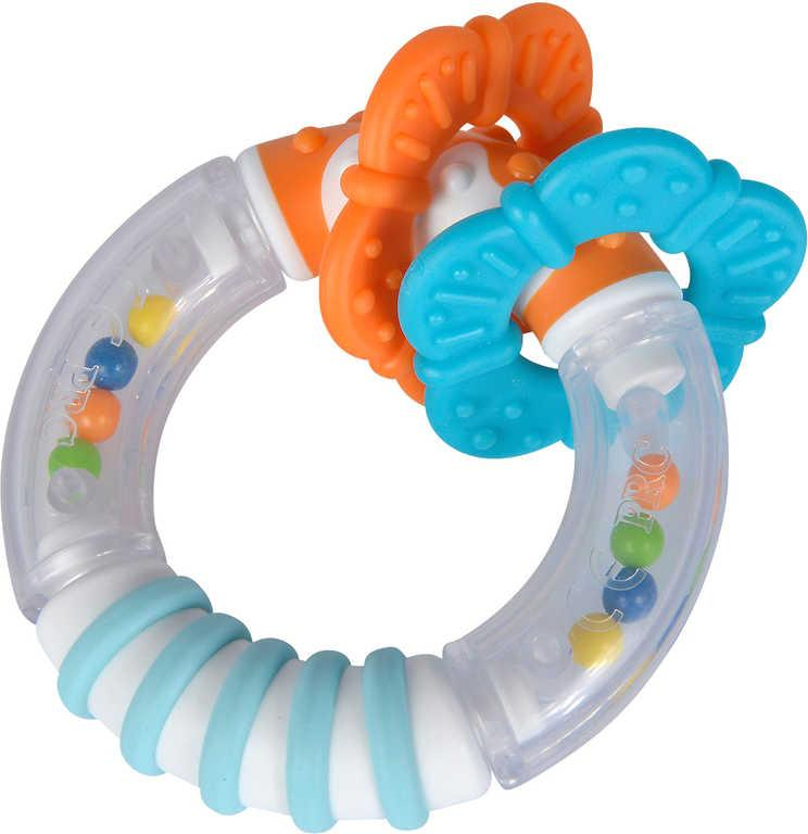 SIMBA Baby chrastítko a kousátko kroužek 9cm s přívěsky pro miminko