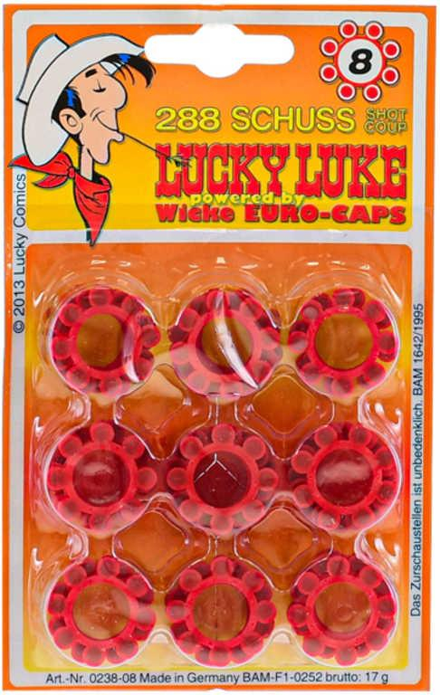 Kapsle Lucky Luke do pistolí věneček disk náhradní na 8 ran 288 kapslí
