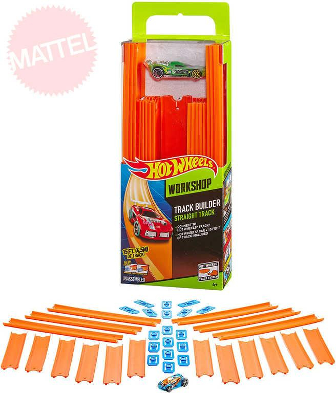 MATTEL HOT WHEELS Dráha Track Builder 4,5m set s autíčkem
