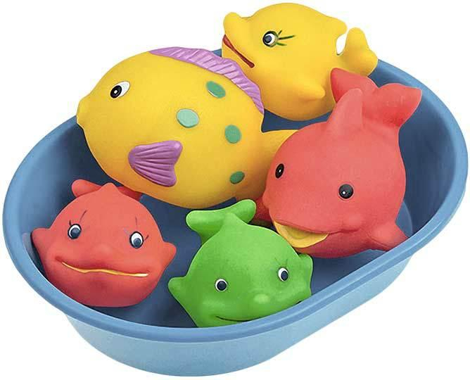 PROFIBABY Baby set vanička + 5 mořských zvířátek do vody 3 druhy pro miminko