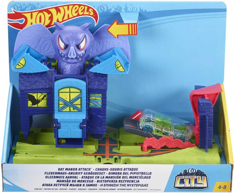 MATTEL HOT WHEELS City herní set s autíčkem Utkej se s příšerou