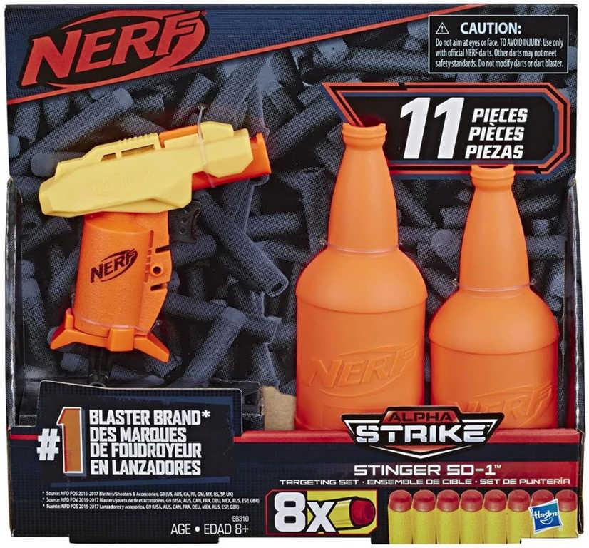 HASBRO NERF Alpha Strike Stinger set blaster s 8 šipkami a 2 cíli k sestřelení