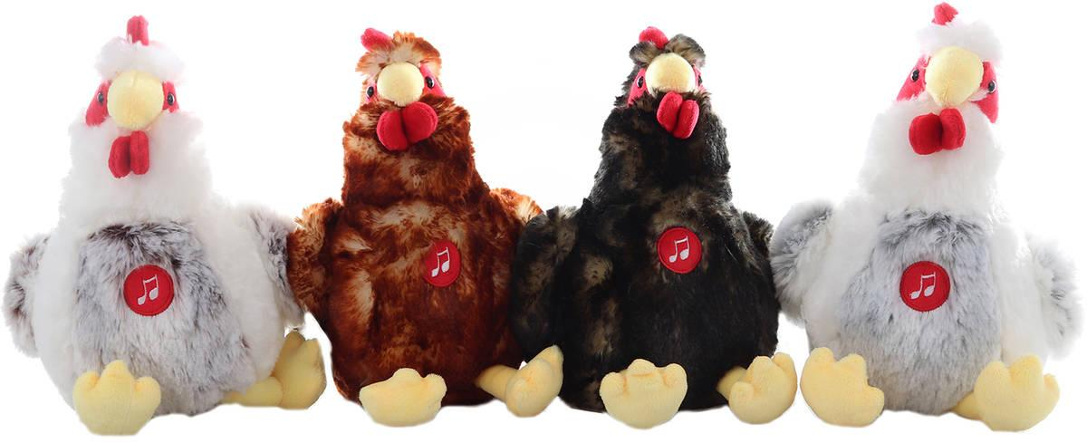 PLYŠ Slepice / kohout 22cm na baterie Zvuk 4 barvy *PLYŠOVÉ HRAČKY*