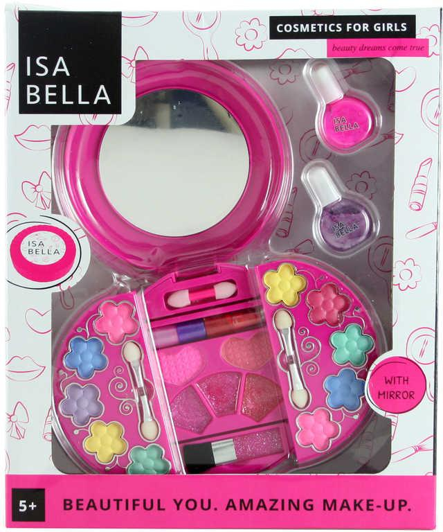 Dětská malovátka make-up s laky na nehty a zrcátkem v pouzdře 18x11cm