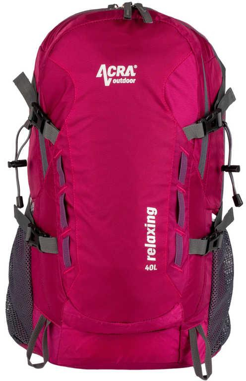ACRA Batoh Relaxing 40 L turistický růžový 2 komory BA40