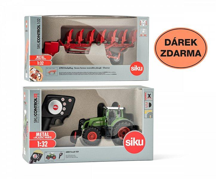 SIKU Control - limitovaná edice traktor Fendt 939 + oboustranný pluh 6783 1:32