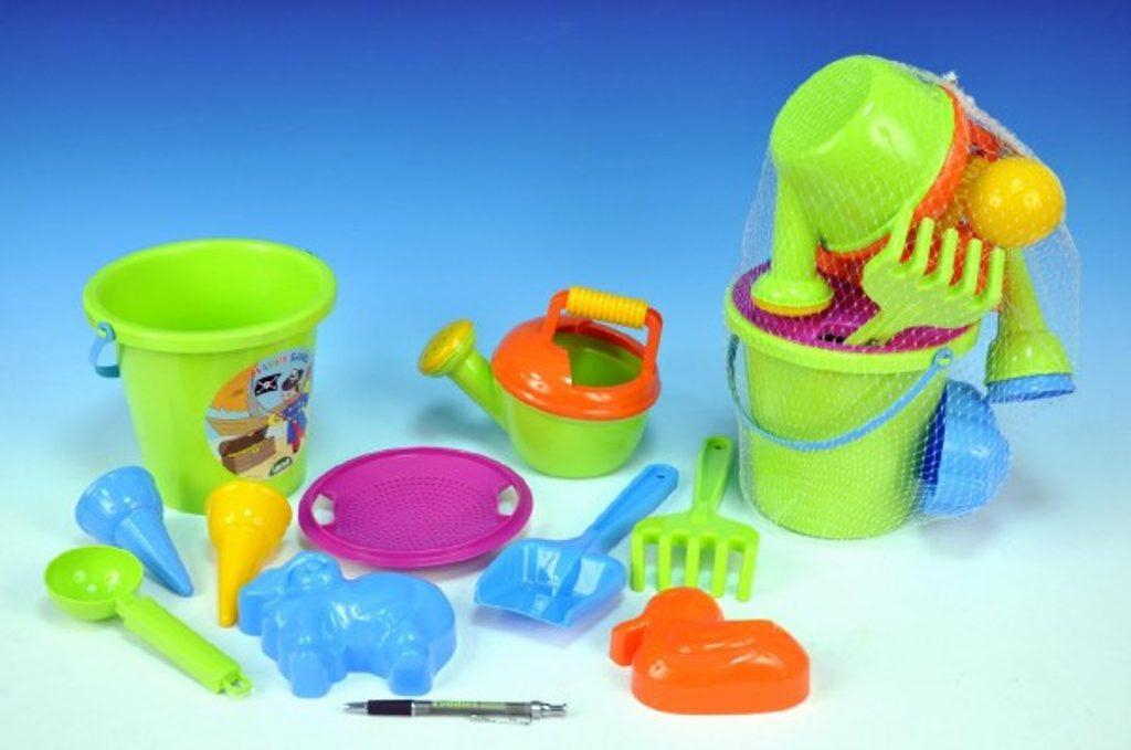 Sada na písek pro kluky plast 10ks v síťce od 24 měsíců