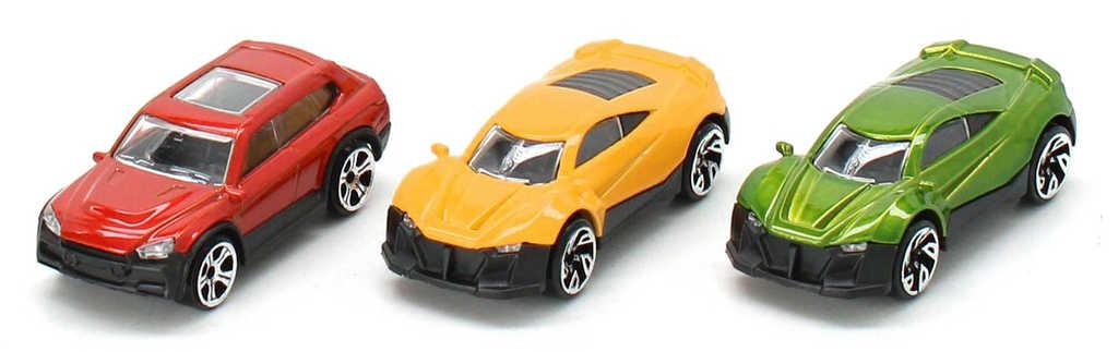 DICKIE Přeprava autíček set transportér 28cm + autíčko 3ks kov 2 druhy