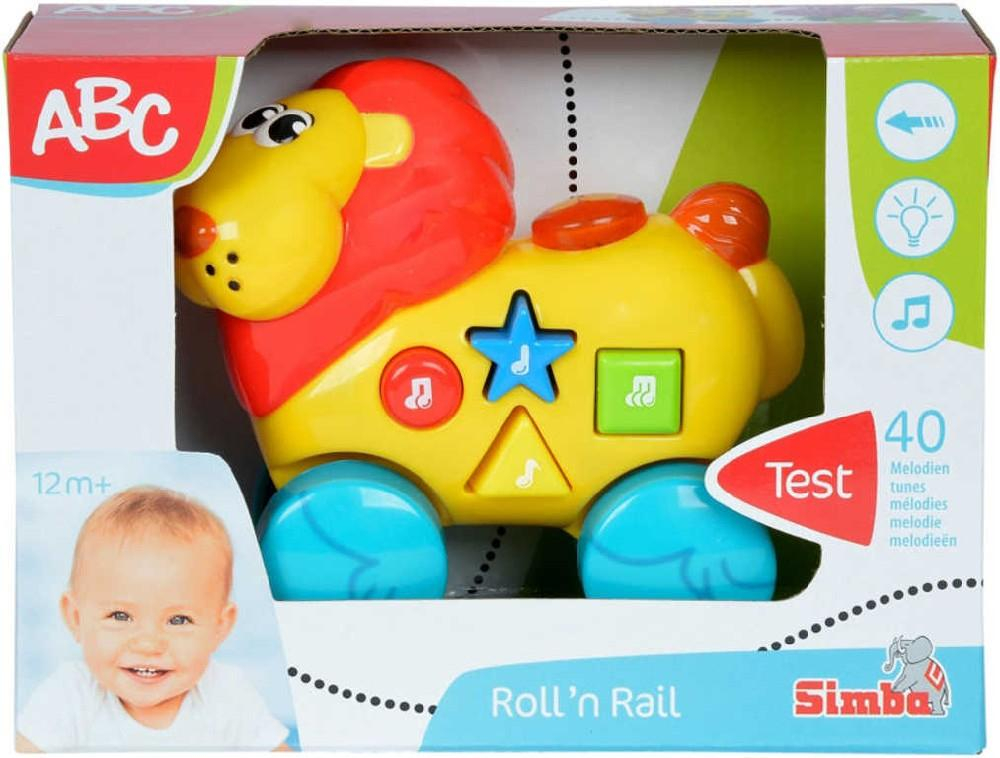 SIMBA Baby zvířátko 14cm na kolečkách 40 melodií na baterie pro miminko Zvuk 2 druhy